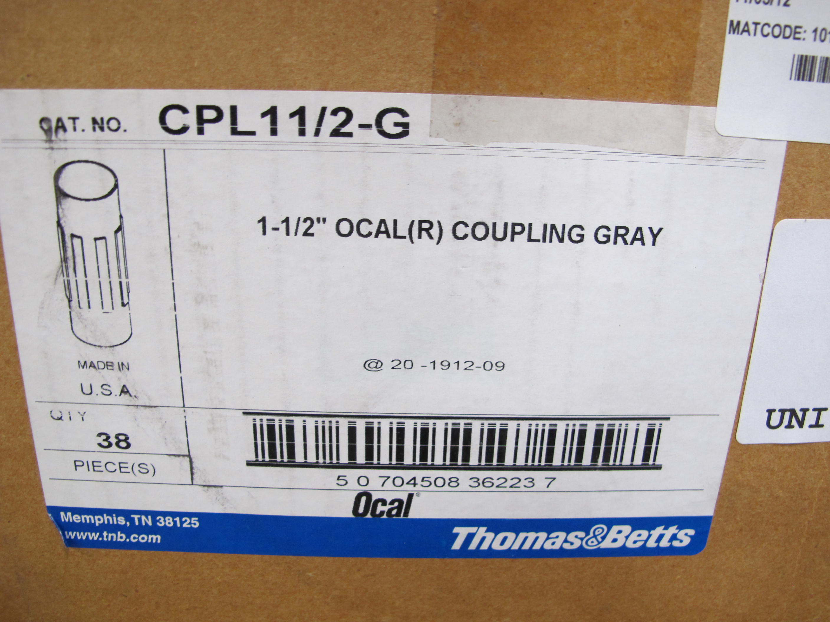 LOT TO INCLUDE: (2 BOXES) DUCTS. INNER CELL CONNECTOR COVER. PANDUIT WIRING DUCT "PVC". LIGHT GRAY COLOR, (8) COUPLINGS, CONDUIT TYPE, 1-1/2" SIZE, RIGID KIND, STL MATERIAL, (38) COUPLINGS, CONDUIT TYPE, 1-1/2" SIZE, RIGID KIND, STL MATERIAL, (7) METAL SHEETS L 8' BY W 4', (9) PLEXIGLASS SHEETS L 8' BY W 4'. LOADING & HANDLING FEE $15-4190